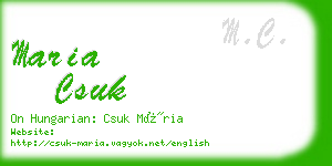 maria csuk business card
